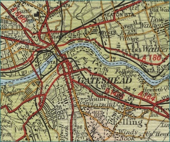 Old Street Map Of Gateshead Gateshead Map
