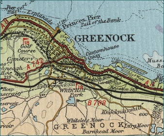 Street Map Of Greenock Greenock Map